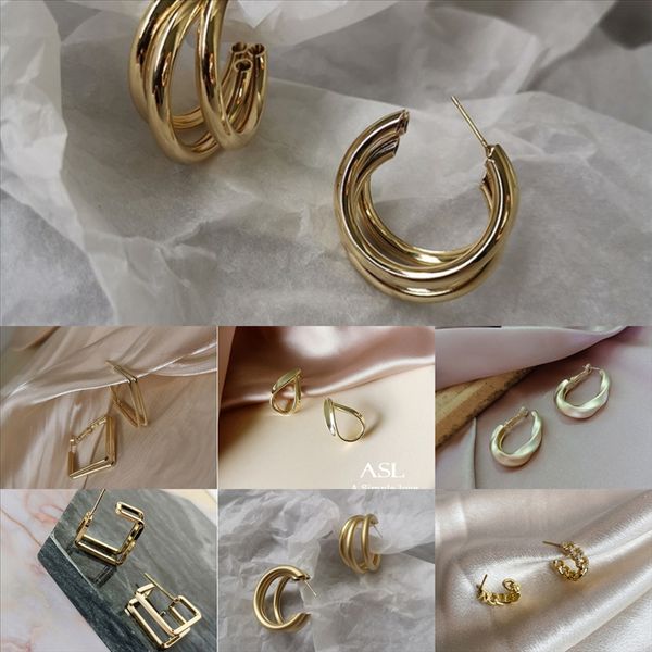 

36hn fashion- luxury cubic zirconia flower sterling hook earring long sier earrings, Golden