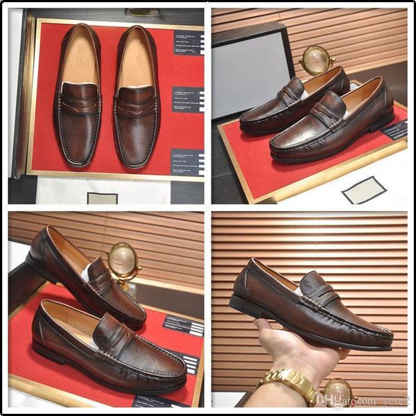 

q4 new 2020 fashion classic men office shoes black pointed toe patent leather men designer dress shoes in flats luxury men business shoes 22