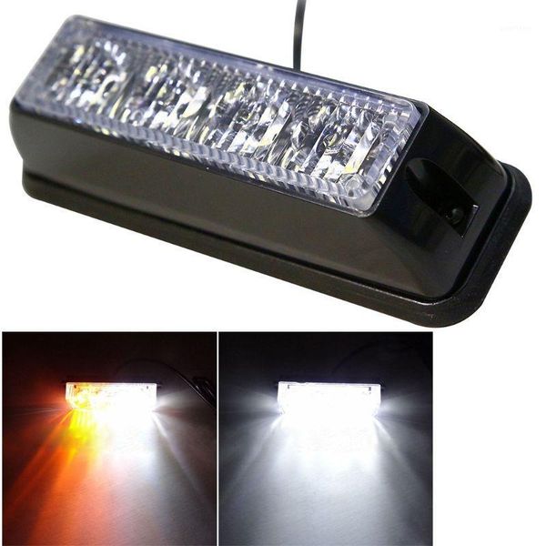 

12v 24v 4led car emergency light flashing led strobe light for truck amber white1
