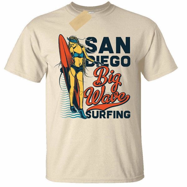 

san diego big wave surf mens t-shirt surf beach surfers shirt usa holiday humorous cotton tee shirt sport hooded sweatshirt hoodie