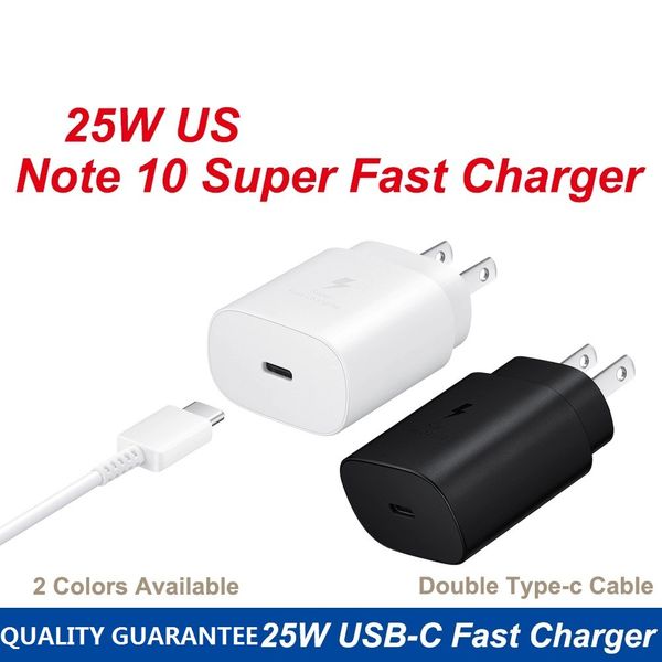 

type-c note 10 usb c fast charging eu us plug quick charger pd 25w wall charger for samsung note 10 s20 ep-ta800 android phones
