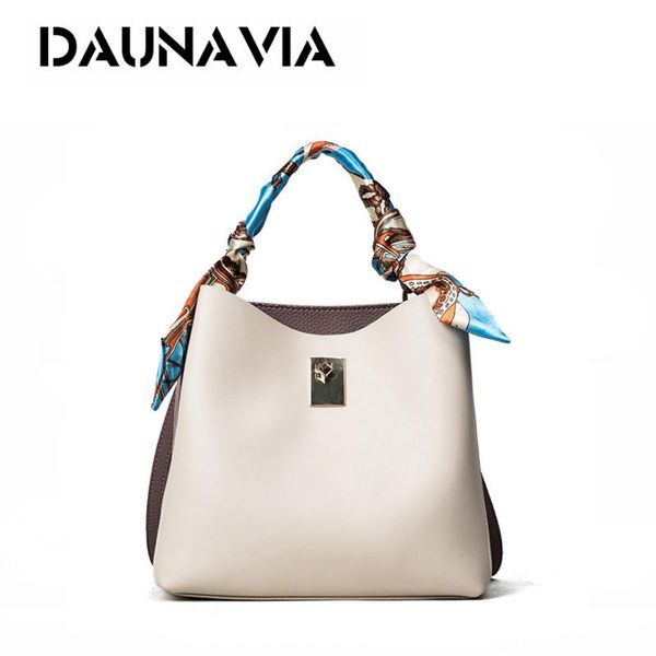 

daunavia fashion bucket women bags luxury handbags scarf decoration designer brand shoulder bag ladies sac a main lady bolsa