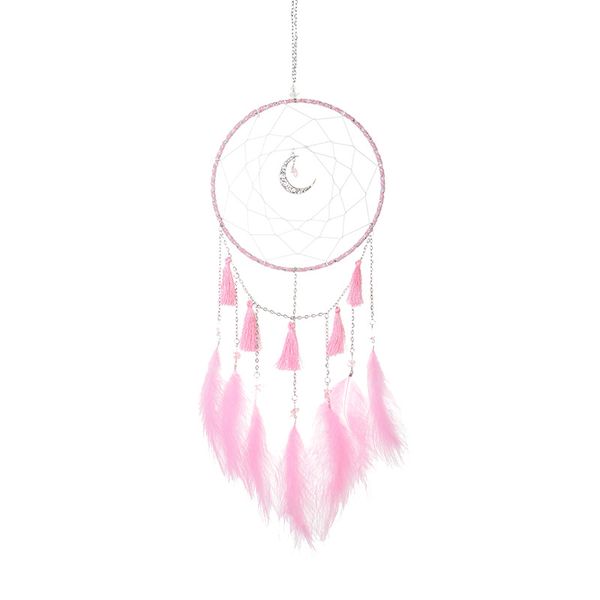 

pure hand work dreamnets tasseled moon home furnishings ornament feather stone white home furnishing decoration dreamnet 8 8mg l1