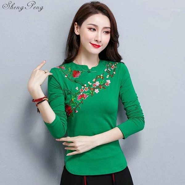 

traditional chinese blouse shirt for women mandarin collar oriental linen shirt blouse female elegant cheongsam v17471, Red