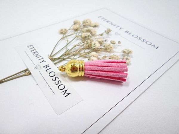 

30pcs 38mm mini gold hat leather tassels pendant jewelry curtain garments decorative accessories key bag pendant craft tassels h qylwpu