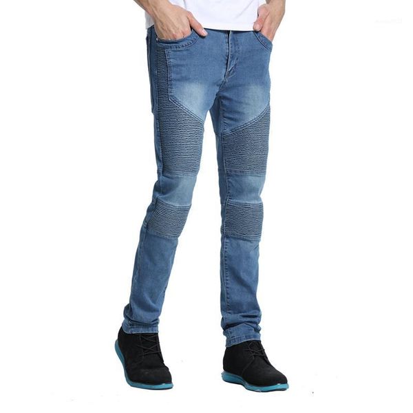 

men's jeans 2021 men skinny strech biker hiphop for y20381, Blue