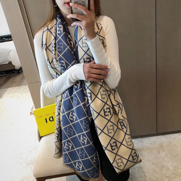 

dgtv new cashew flowers pattern silk scarf autumn for men and winter double layer neckerchief fashion gift, Black;white