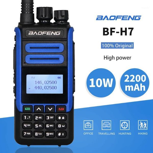 

real 10w baofeng bf-h7 walkie talkie powerful amateur ham cb radio station bf-h7 dual band transceiver 10km hunting intercom1