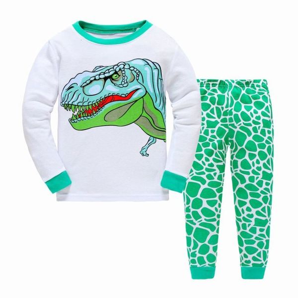 

2020 and winter amaxun new children's autumn home cartoon boys' dinosaur pajamas suit bhds, Blue;red