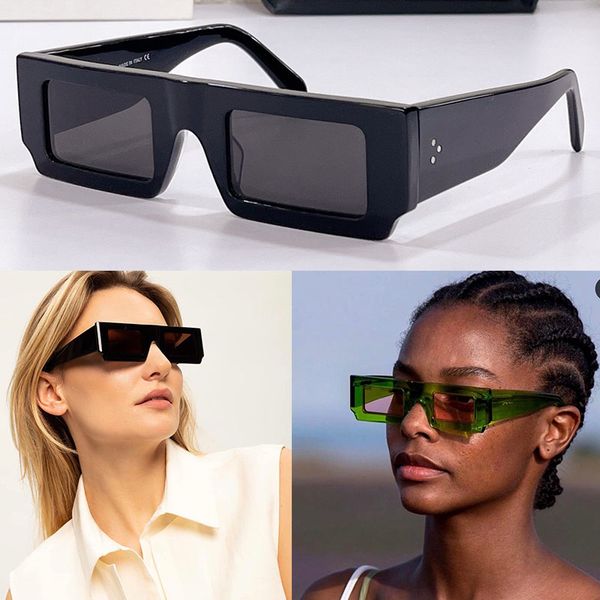 

sunglasses womens 40480 fashion personality square frame temple three points rivet black sunglasses birthday party vacation designer uv400 a, White;black