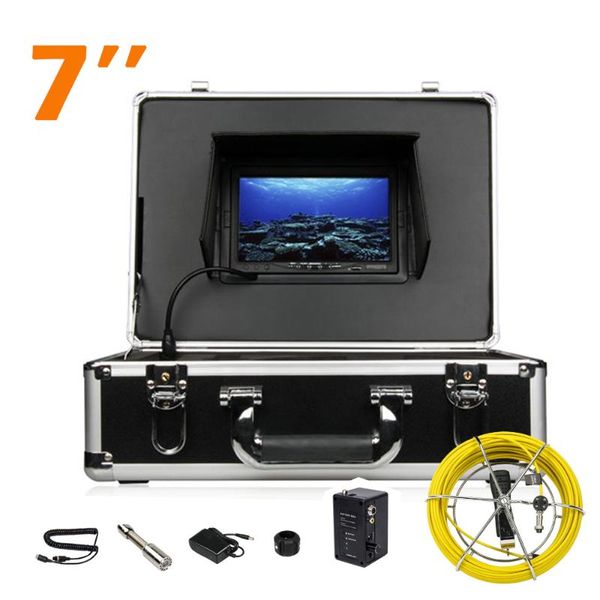 

23mm ip68 waterproof pipe sewer drain inspection camera with 7 inch monitor long cable pipeline endoscope system
