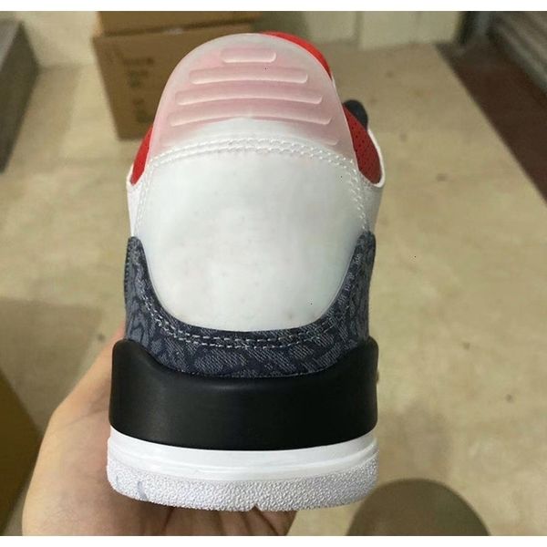 

se men cement cowboy fire basketball red shoes white 3 3s dnm jumpman elephant print mens sport sneaker cz6431-100 size us 8-13, Black