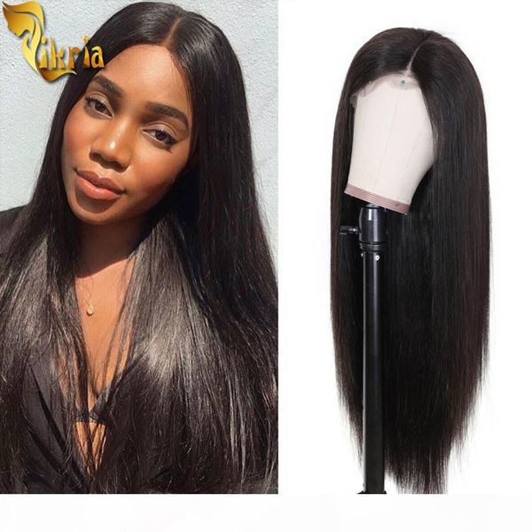 

brazilian peruvian malaysian straight human hair 13x4 lace front wig full lace wig glueless no shedding no tangle brazilian for black women, Black;brown