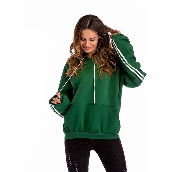 

2021 new women's hoodies sweater cotton streetwear autumn winter thick european and american velvet big ampc, Black