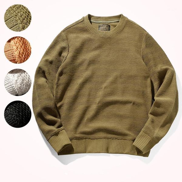 

2020 autumn and winter new men's fashion simple long sleeve o-neck 100% cotton fish-scale pattern knitted pullovers sweater1, White;black