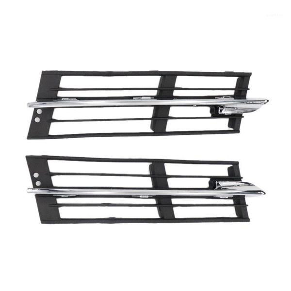 

4pcs car front lower fog light cover grille with chrome molding trim for f01 f02 740i 740li 750i 750li 760li 2013-20201