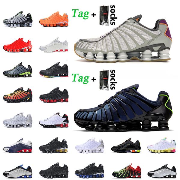 

2021 new fashion shox tl viotech just neon nik mens running shoes size 12 white black silver orange gold sunrise sneakers trainers eur46