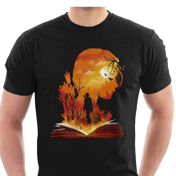 

hunger games katniss silhouette sunset men's t shirt summer short sleeves cotton t shirt sport hooded sweatshirt hoodie