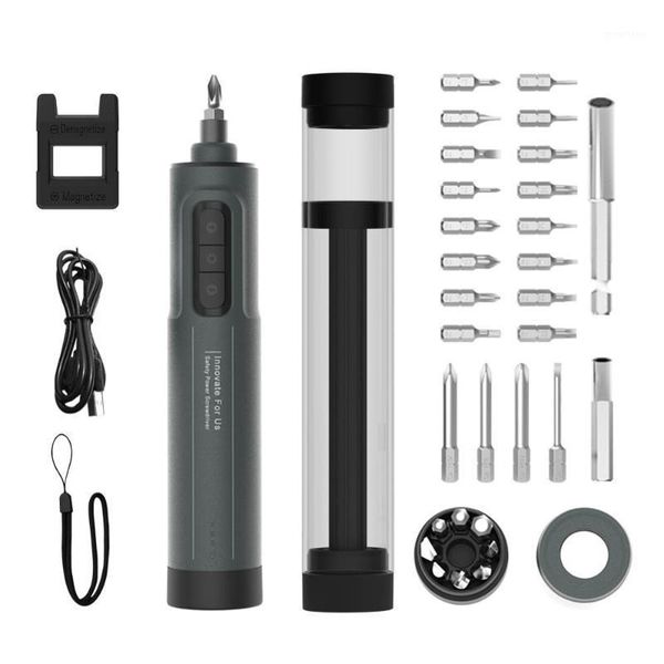 

mini electric screwdriver rechargeable lithium battery multifucntion cordless precision drill with 29pcs bits power tools set1