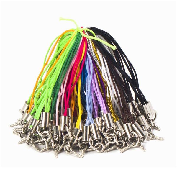 

20pcs/lot thread cord diy bag key toys phone rings clips hanger holder keychain diy keyfob toys phone lanyard acc wmtvlc
