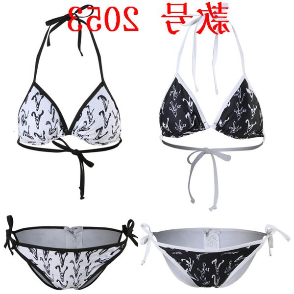 

alphabet triangle wrap rope bikini split body swimsuit explodes