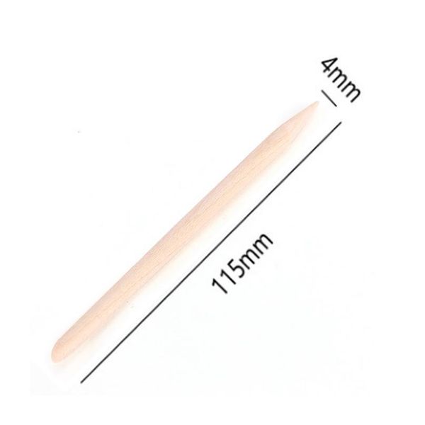 

women double end nail art wood stick cuticle pusher remover pedicure point dotting professional nail art qylhdq, Silver