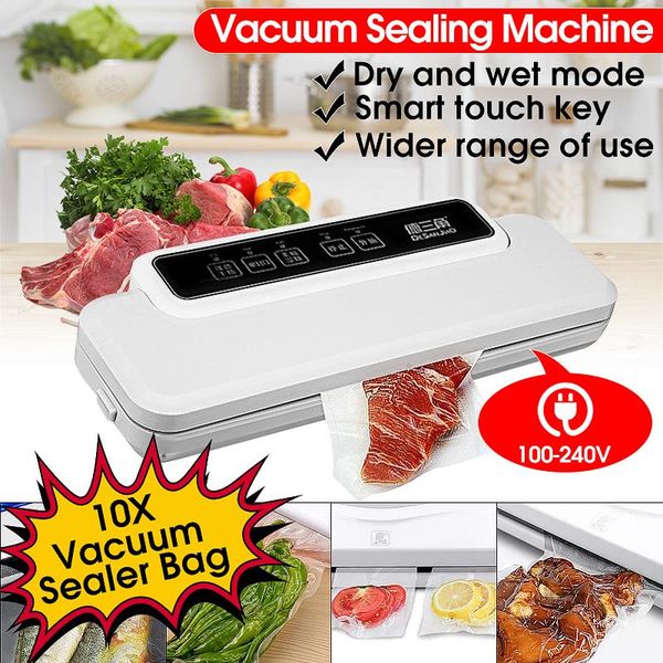 

vacuum food sealing machine augienb 110v-240v household sealer electric packaging film packer dry wet