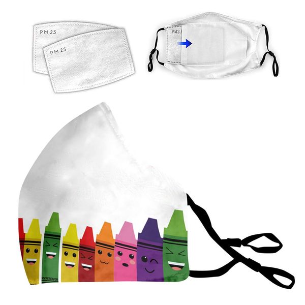 

12pc kawaii print mask women fashion ask masque tissus lavable windproof face protec mascaras decoration party mouth muffle wmtyfw