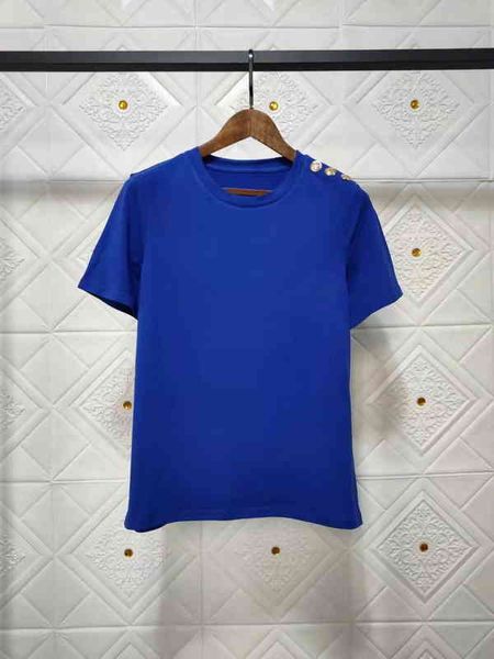 

t-shirt women's womens & tees woman cotton luxury designers shirt with buttons and print eighteen colors multi-color options xs-2xl 1l, White