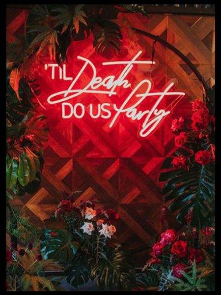 

неоновый знак для пока смерть не разлучит нас партия дисплей сила свадьба свет рекламировать яркий модный свободный дизайн impact привлечь с