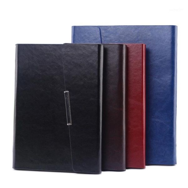 

three fold pu leather cover notebook a5,b5 loose-leaf notebook stationery books commercial notepad1, Purple;pink