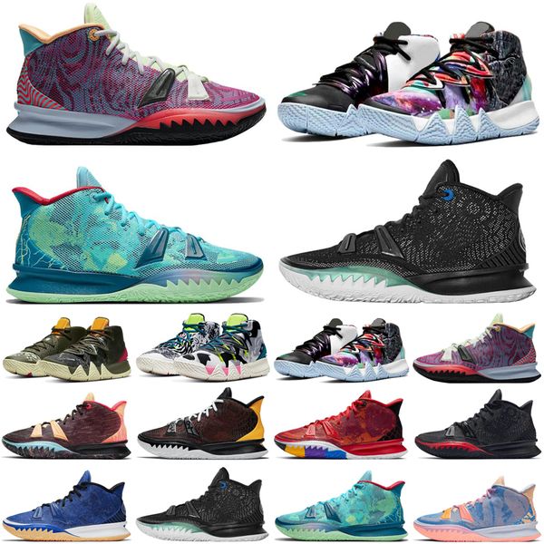 

ale kyrie 7 s2 hybrid mens basketball shoes what the neon pineapple raygun sisterhood icons of sport men trainers sports sneakers, White;red