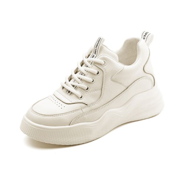 

2021 the new white genuine leather heel chunky women shoes spring vx4g, Black