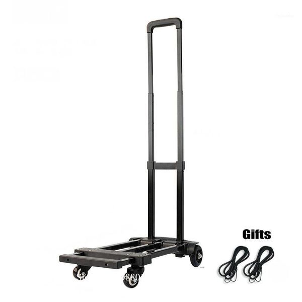 

shopping cart covers folding hand truck, 120lbs heavy duty 4-wheel solid construction utility cart, lightweight for luggage, portable fold u