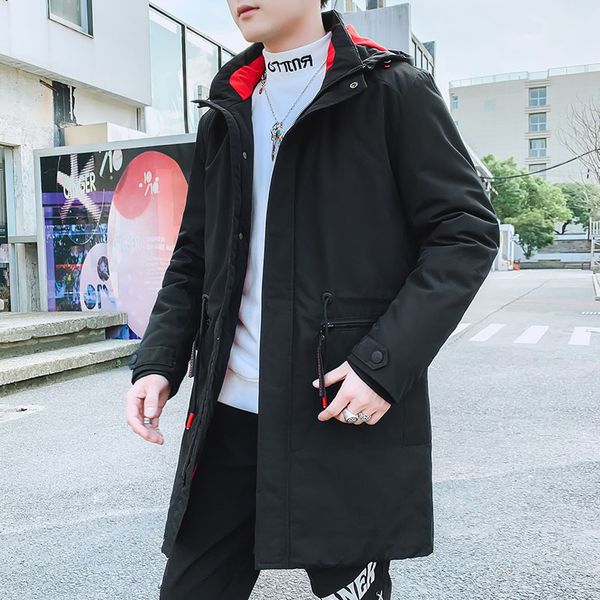 

2020 new coat thickened short winter down men's tooling cotton padded jacket trend handsome, Black