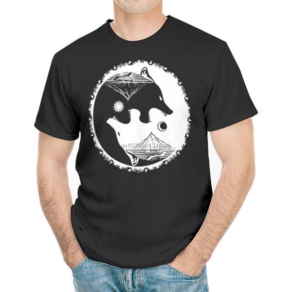 

premium t shirt for men black wolf raven yinyang wolf sun moon mountain tattoo printed fashion workwear sport hooded sweatshirt hoodie