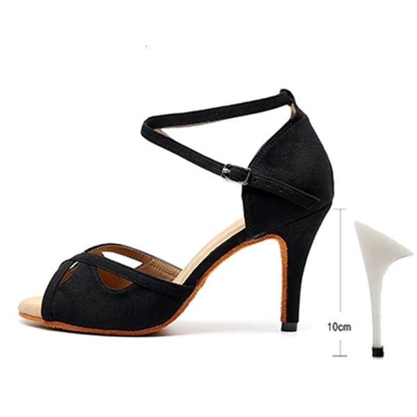 

2021 new women flannel high heel latin dance black soft bottom bachata salsa dancing shoes latino waltz dance-shoes for kids 1 lrpr