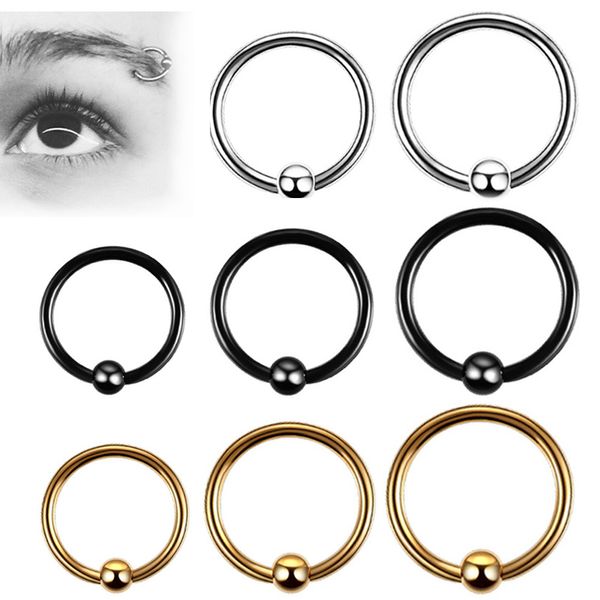 Offene Edelstahl Nasenringe Ohrknorpel Tragus Ohrringe Segment Ringe Piercing Körper Sexy Schmuck Großhandel