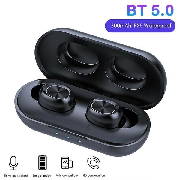 

vodool b5 tws wireless bluetooth 5.0 mini touch control sports earphones in-ear stereo earbuds earphone with charging case new1