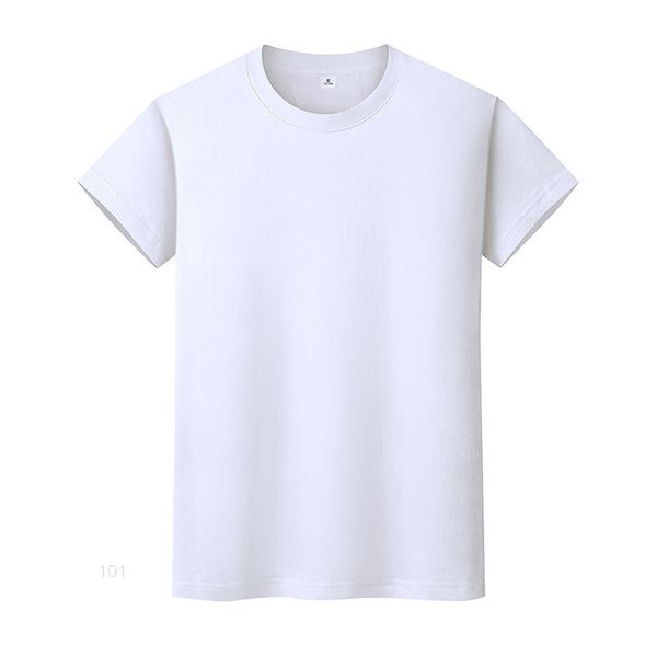

new round neck solid color t-shirt summer cotton bottoming shirt short-sleeved mens and womens half-sleeved 66qhiio