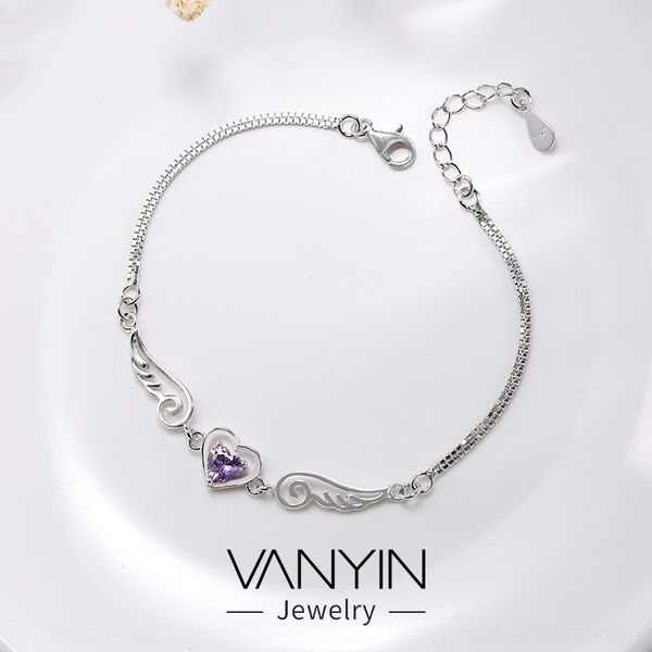 

y2t82 wanying jewelry s925 accessoriesaccessorieswings love angel sterling silver accessories personality d014 jewelry wanying angel bracele, Golden;silver