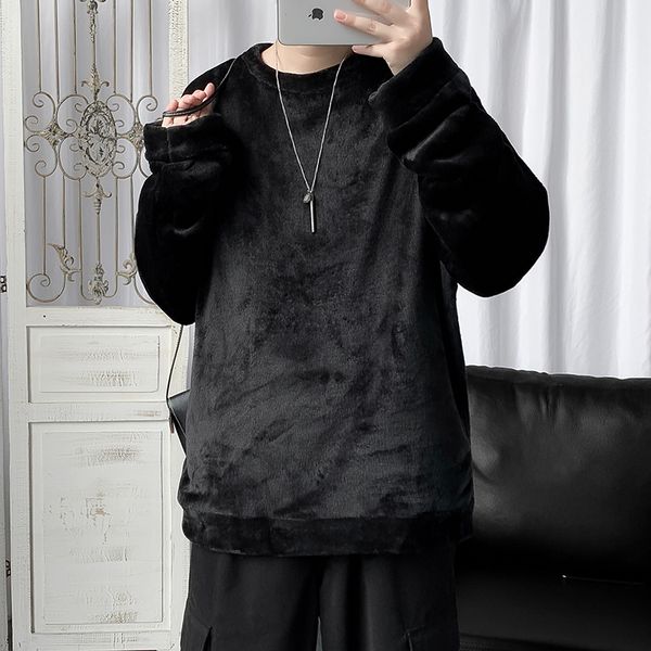 

2020 winter new thick man's sweater-neck long sleeve thin sweater vest pull men's clothes, White;black