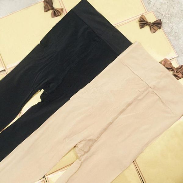 

womens super elastic control toe silk stockings tight skinny panty hose b2qe1, Black;white