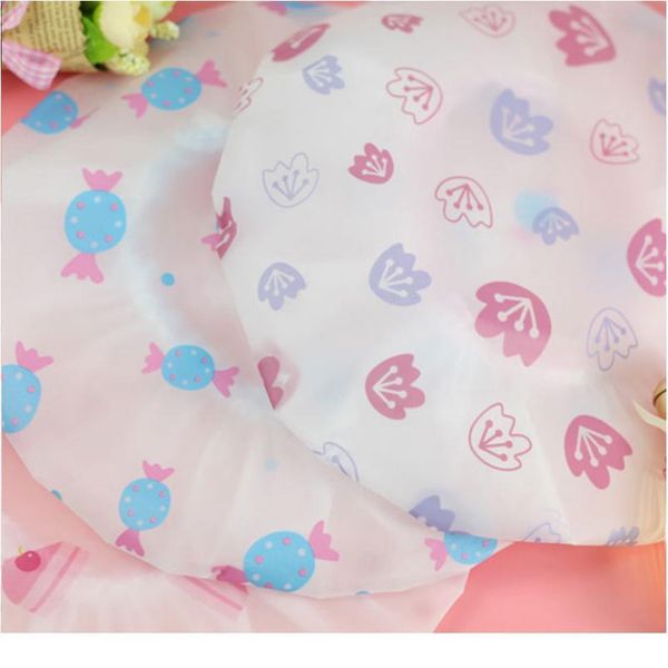 

shower cap thicken elastic bath hat bathing cap for women hair salon dot waterproof bathroom products bathroom acc qylybf