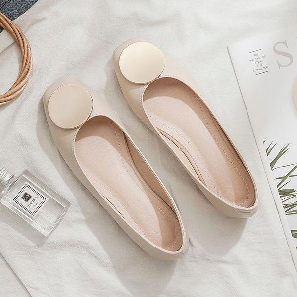 

2020 women's flat shoes ballet shoes breathable pointed women's soft women large size (35-43, Black