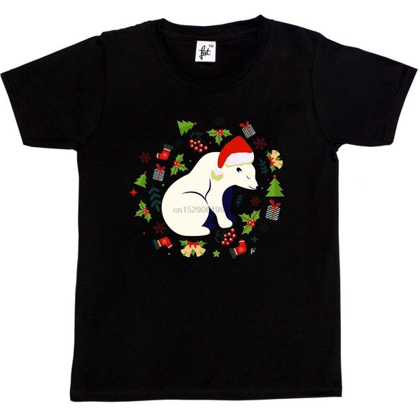 

polar bear christmas wreath tree stockings holly kids boys girls cartoon men new fashion loose sport hooded sweatshirt hoodie t shirt