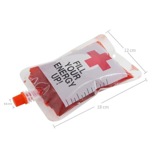 

halloween drink pouch juice bag blood scary zombie spout suction nozzle 250ml 20 pcs beverage milk coffee wine qylmee ppshop01