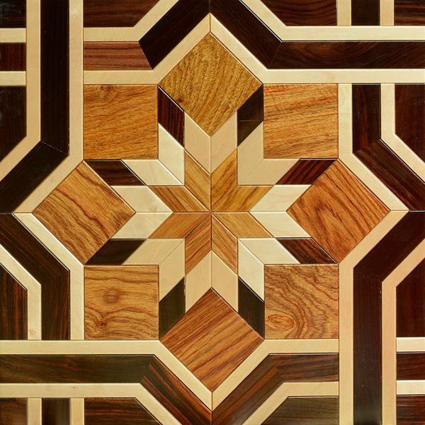 Kosso Wardwood Pavimento incrustado Fronteira Interior Tapete Tools House Quarto Sala de estar Rosewood Parquet Madeira Medalhante Inlay Art Wall Decor