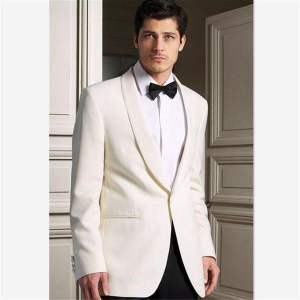 

men suit new fashion ivory satin shawl lapel groom tuxedo/wedding suits for men 3 pieces suits ( jacket+pants+tie)1, White;black