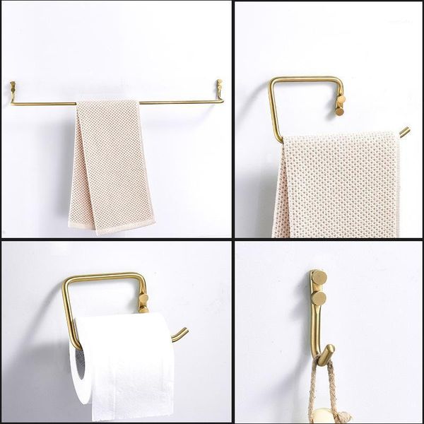 

bath accessory set bathroom accessories stainless steel gold brushed towel ring robe hook toilet holder bar four sets paper holder1